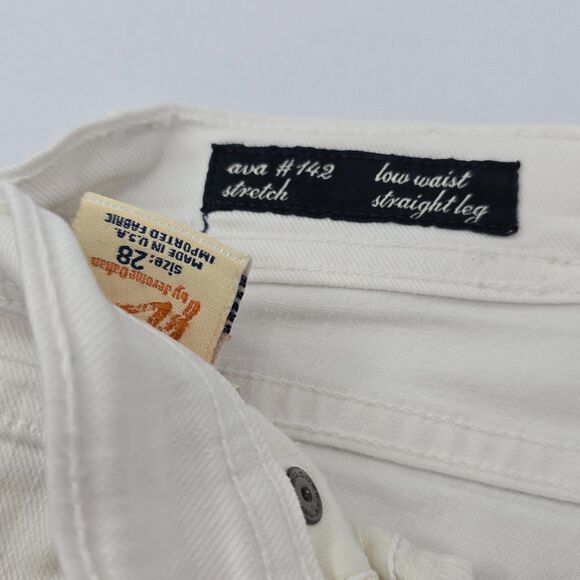 Citizens of Humanity Ava #142 stretch low rise straight leg white size 28 - Picture 4 of 9